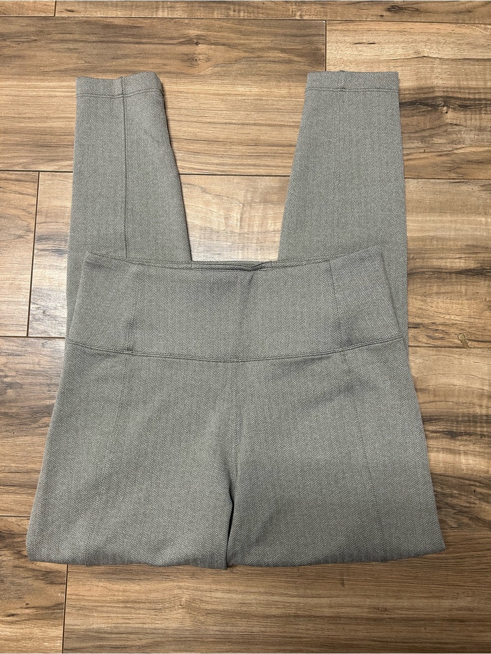 Athleta Light Gray Ponte High-Waist Straight Leg Pants